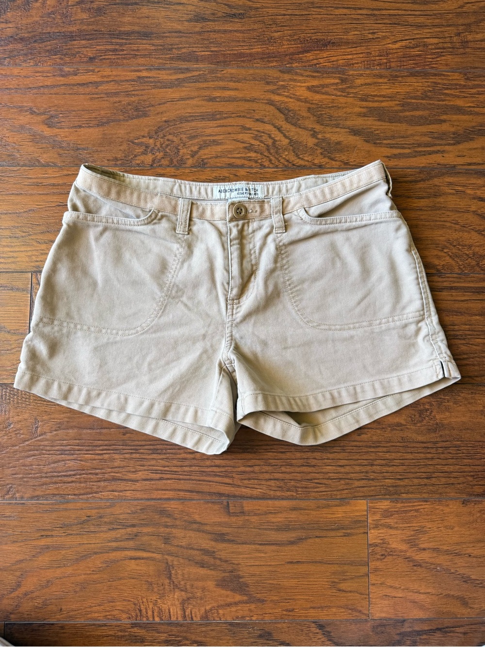 Abercrombie & Fitch Tan Cotton Cargo Shorts 2000s Y2K